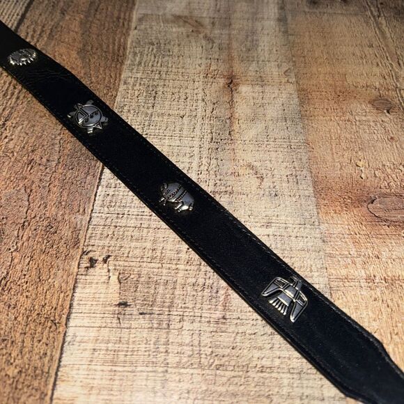 Legends collection 90s Southwestern black leather belt (no buckle) boho main image 9